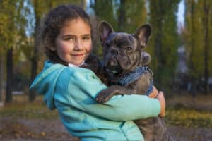 French Bulldog with Child